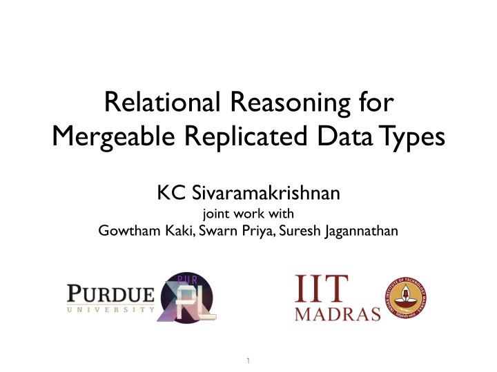 relational reasoning for mergeable replicated data types