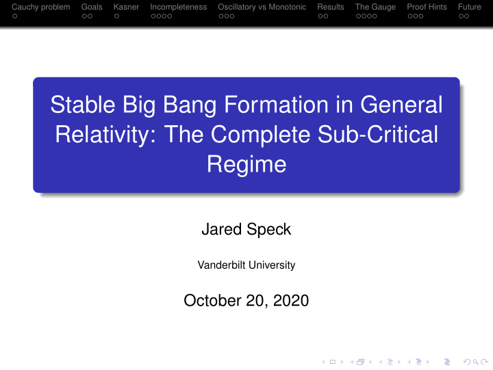 stable big bang formation in general relativity the