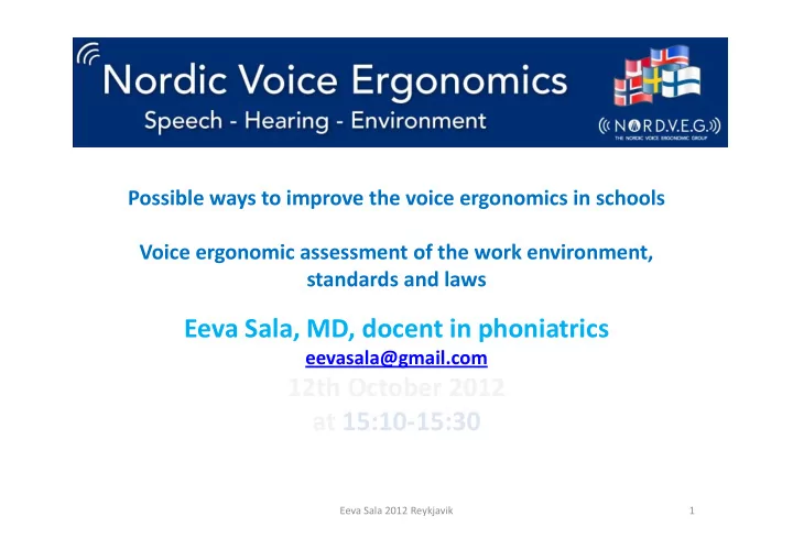 eeva sala md docent in phoniatrics