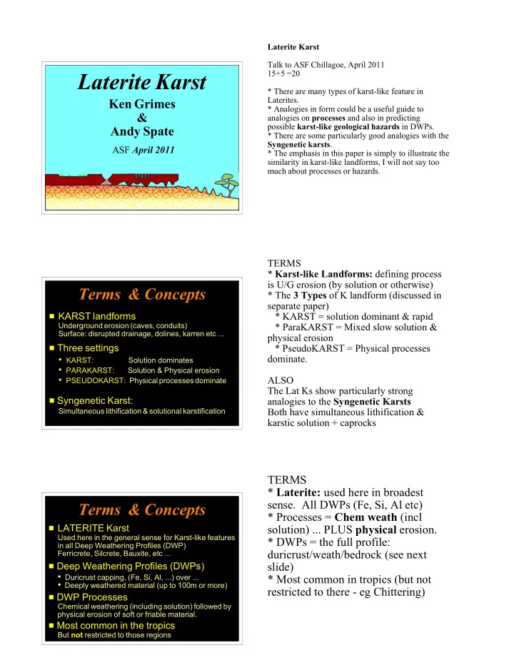 laterite karst