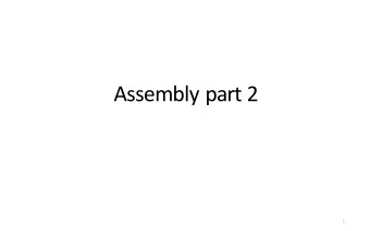 Assembly part 2  1  Areas for growth: I love feedback  Speed , I will go slower.  Clarity. I