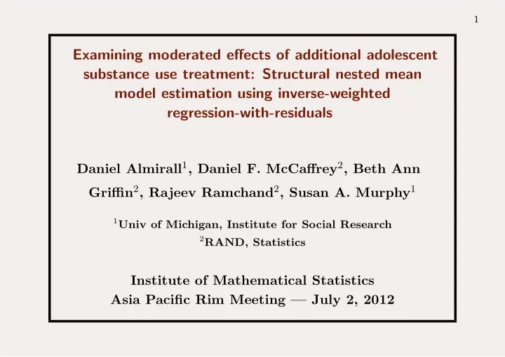 examining moderated effects of additional adolescent