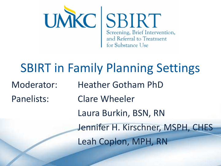 sbirt in family planning settings