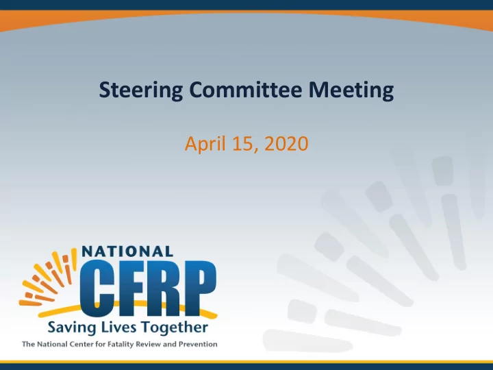 steering committee meeting