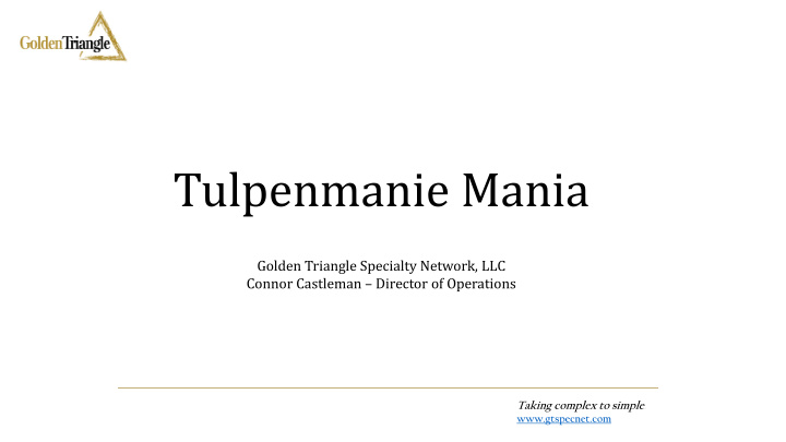 tulpenmanie mania