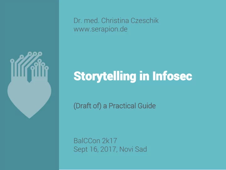 storytelli storytelling ng in in infosec infosec