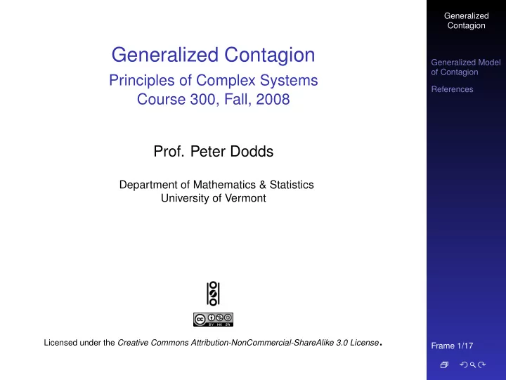 generalized contagion