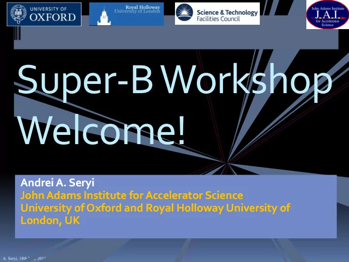 super b workshop welcome
