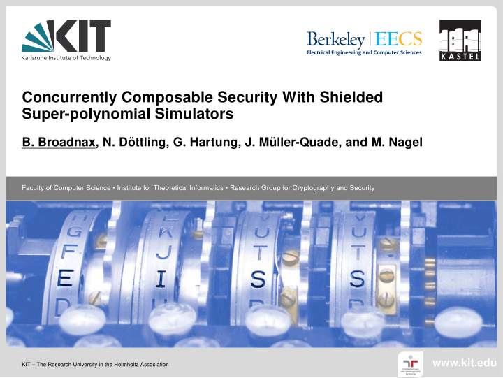 concurrently composable security with shielded super