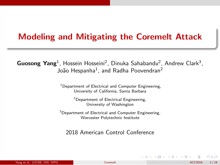 modeling and mitigating the coremelt attack