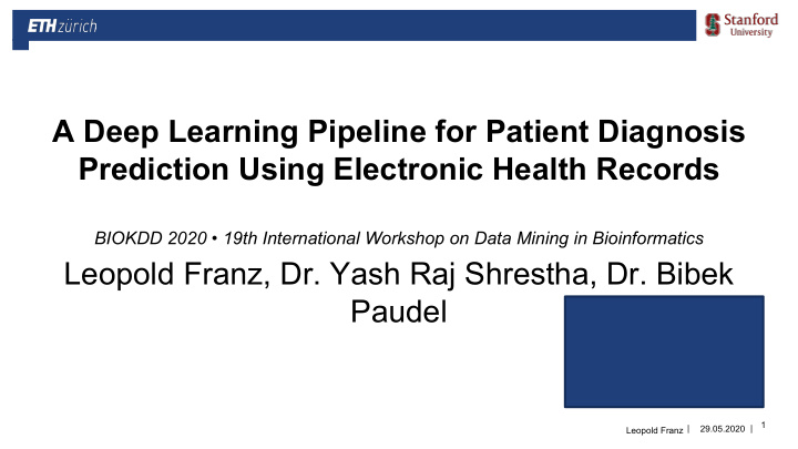 a deep learning pipeline for patient diagnosis prediction