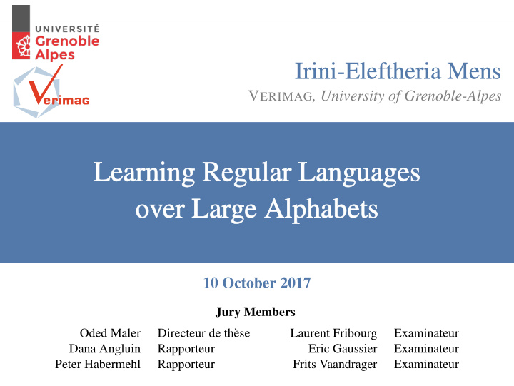 learning learning re regular gular languages languages