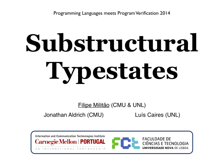 substructural typestates