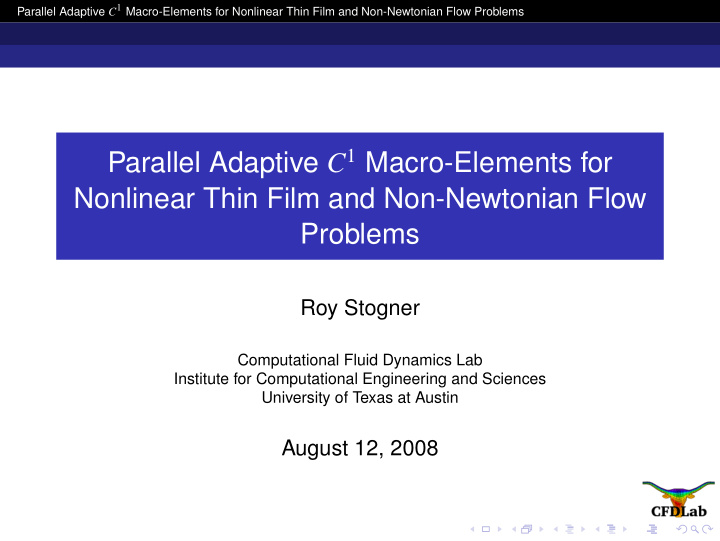 parallel adaptive c 1 macro elements for nonlinear thin