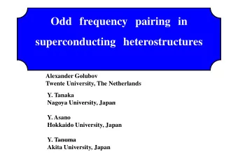 Odd frequency pairing in  q  y p  g  superconducting heterostructures  p  g  Alexander Golubov
