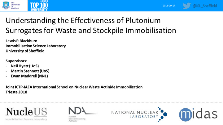 understanding the effectiveness of plutonium surrogates