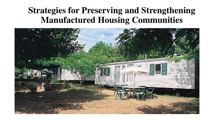 manufactured housing communities this is a trailer park