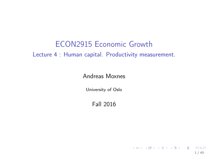 econ2915 economic growth