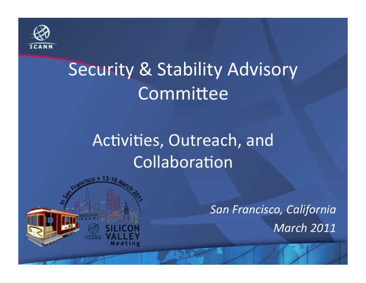 security stability advisory commi5ee
