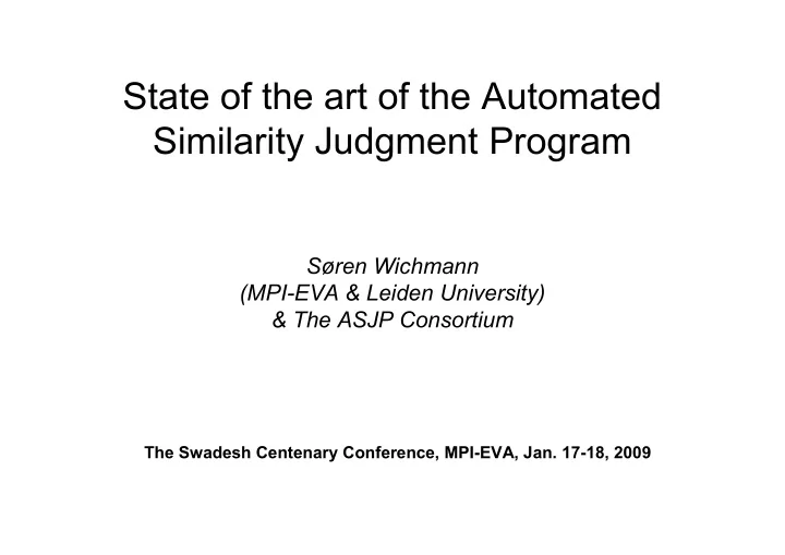 state of the art of the automated similarity judgment