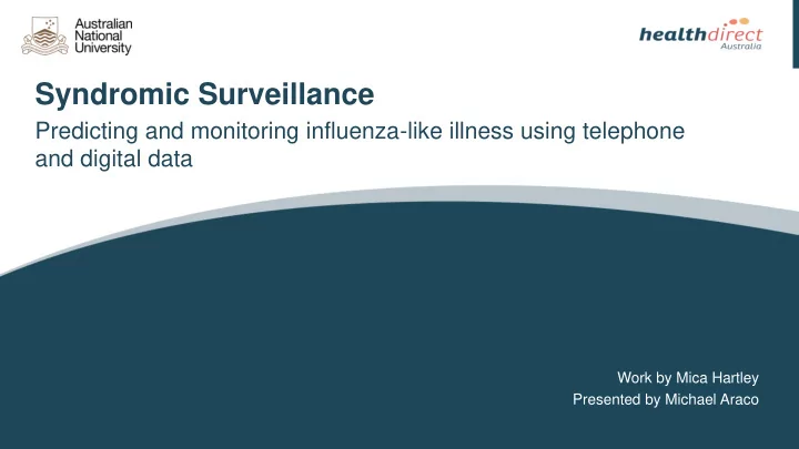 syndromic surveillance