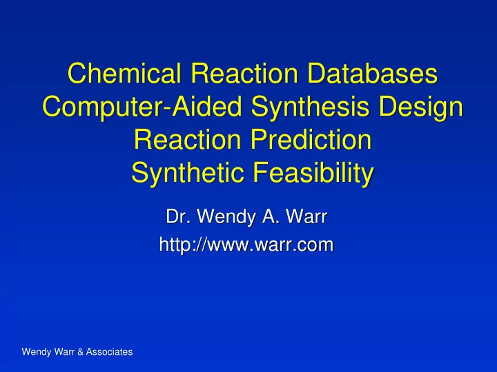 computer aided synthesis design