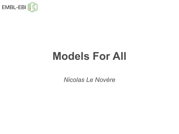 models for all