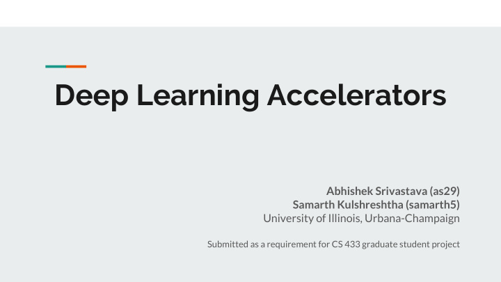 deep learning accelerators