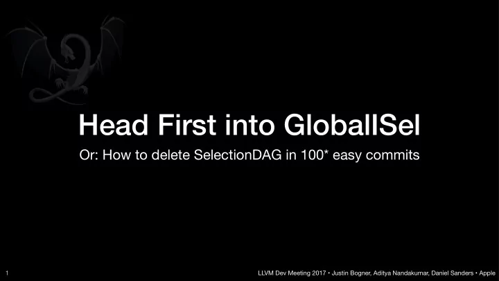 head first into globalisel