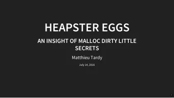 1  2  3  4  5  6  7  $ sed -n 22,27p glibc/malloc/malloc.c  This is a version (aka ptmalloc2) of