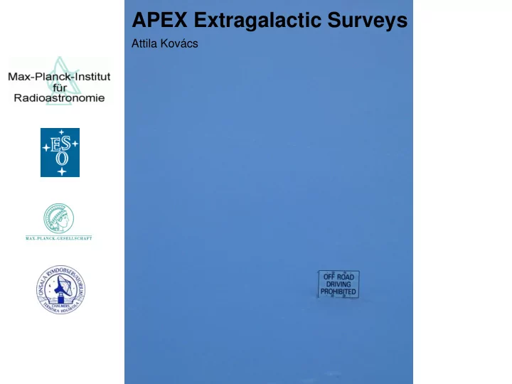apex extragalactic surveys