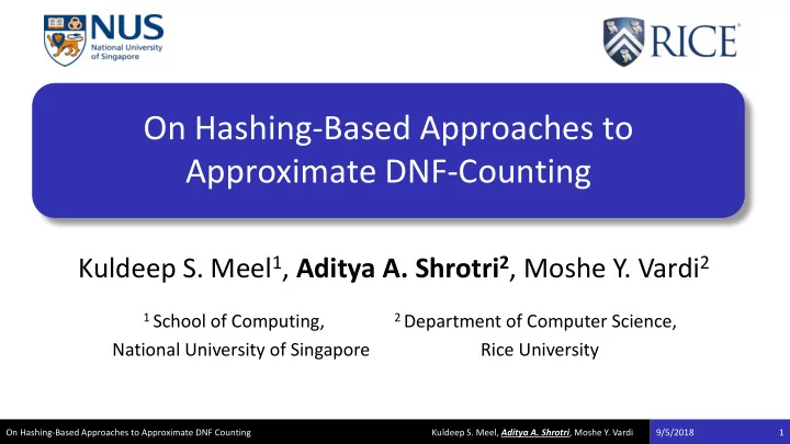 approximate dnf counting