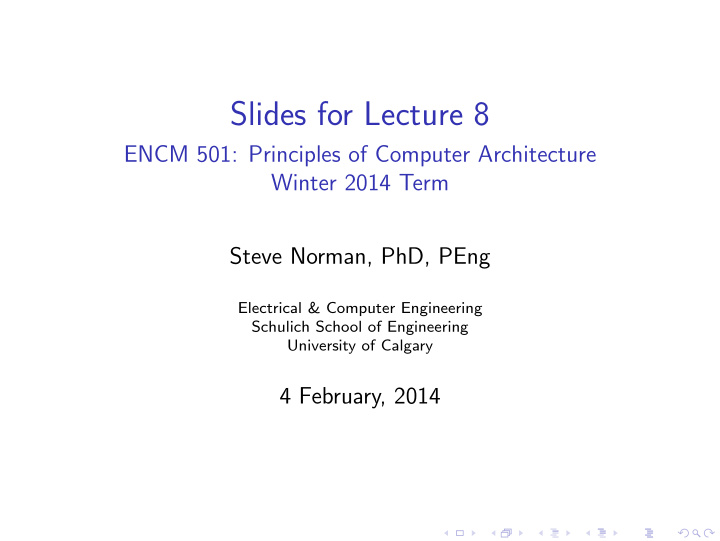 slides for lecture 8