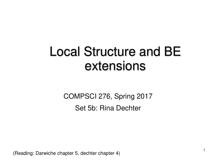 local structure and be
