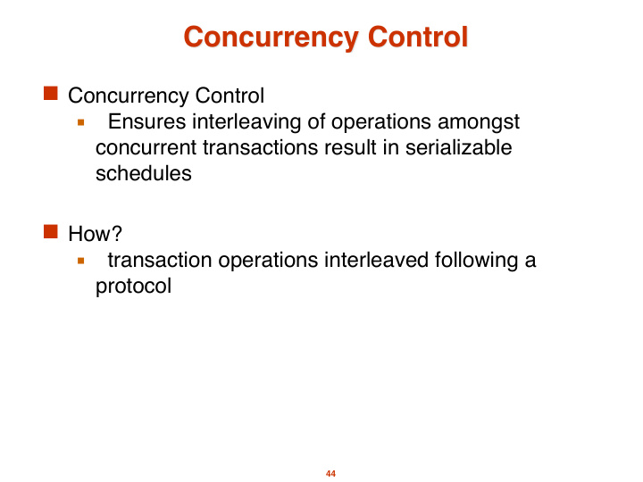 concurrency control