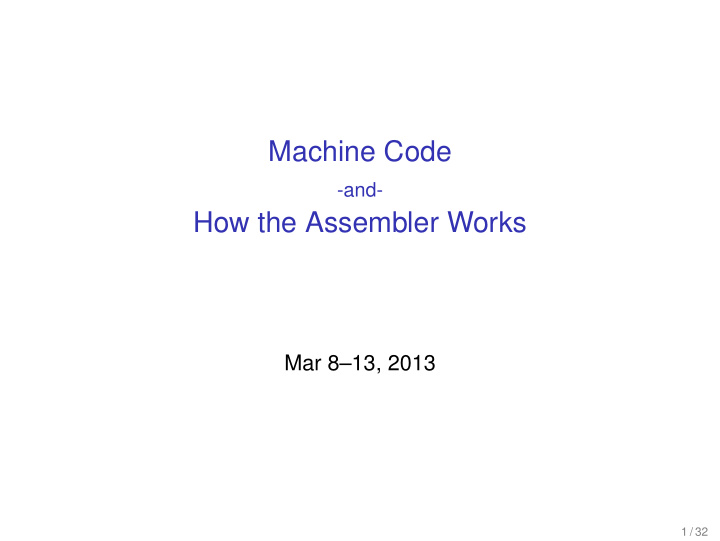 machine code