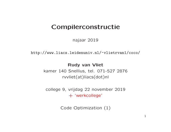 compilerconstructie