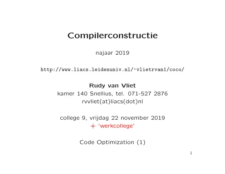 compilerconstructie