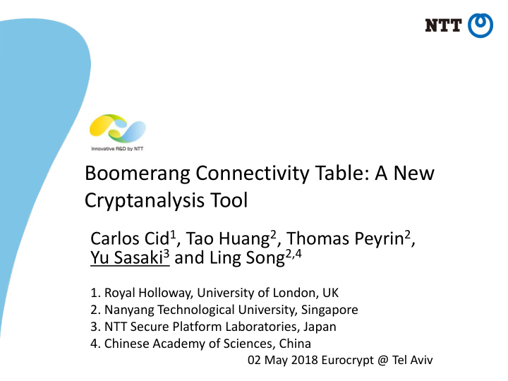 boomerang connectivity table a new