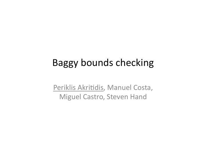 baggy bounds checking