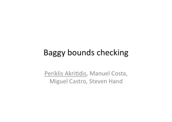 Baggyboundschecking  PeriklisAkri5dis,ManuelCosta,