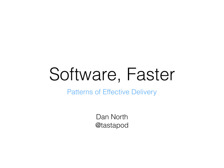 software faster