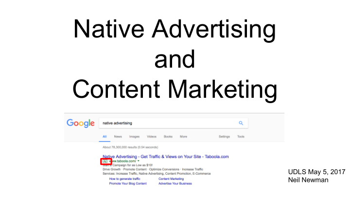 native advertising and content marketing
