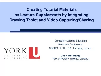 Creating Tutorial Materials  as Lecture Supplements by Integrating  Drawing Tablet and Video