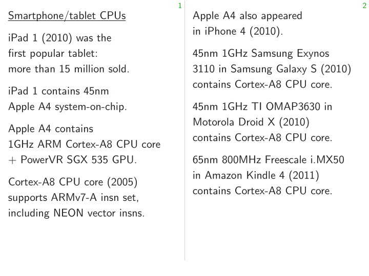 smartphone tablet cpus apple a4 also appeared in iphone 4