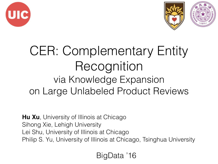 cer complementary entity recognition