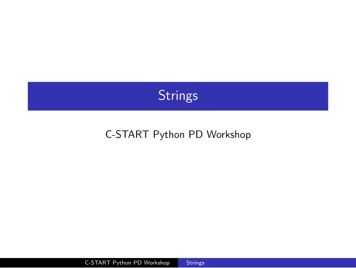 strings