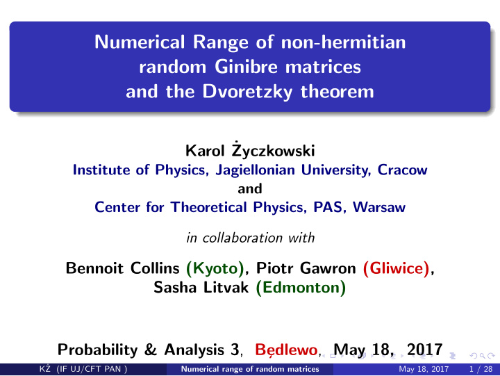 numerical range of non hermitian random ginibre matrices