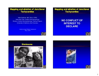 NO CONFLICT OF  Associate Chief, Cardiac Electrophysiology  Director, Cardiac Electrophysiology