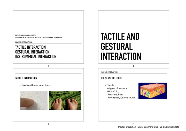 tactile and